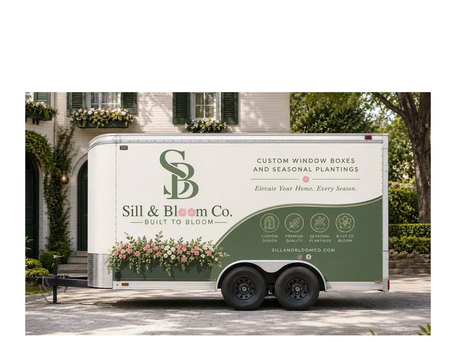 Sill & Bloom Identity & Trailer Wrap — Logo & Branding